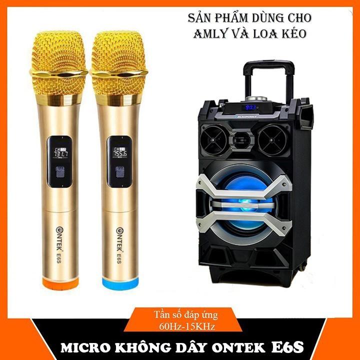 Micro không dây Ontekco E6s cao cấp bảo hành 12 tháng- míc hát