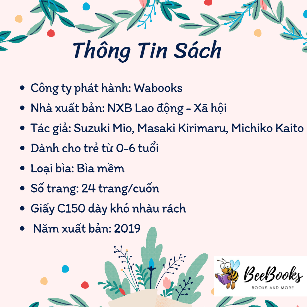 Sách Ehon Nhật Bản- Bộ Sách Điều Kì Diệu Của Màu Sắc dành cho bé từ 0-6 tuổi- Ehon tăng cường khả năng ghi nhớ và nhận biết màu sắc cho bé