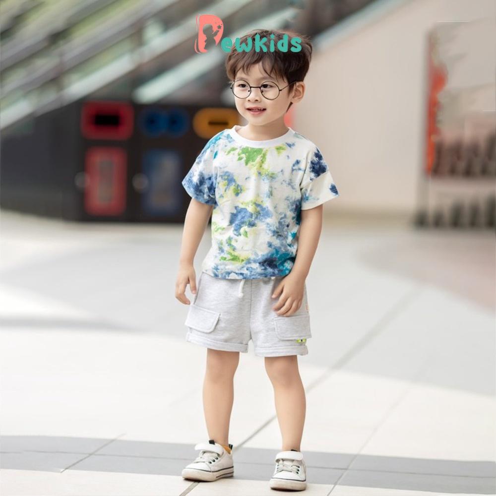 Bộ cộc tay cho bé Dewkids thun cotton cộc tay thoáng mát cho bé trai, bé gái