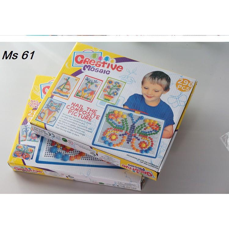 Ghép hình Nấm thông minh bằng nhựa cho bé sáng tạo