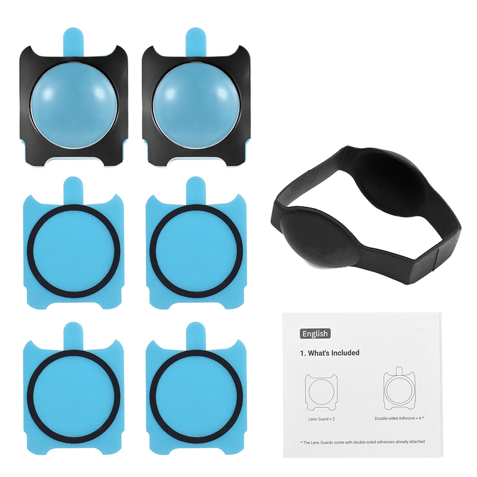 2pcs Panoramic Camera Lens Guards Lens Protective Cover Lens Protector Compatible with Insta360 ONE R/RS
