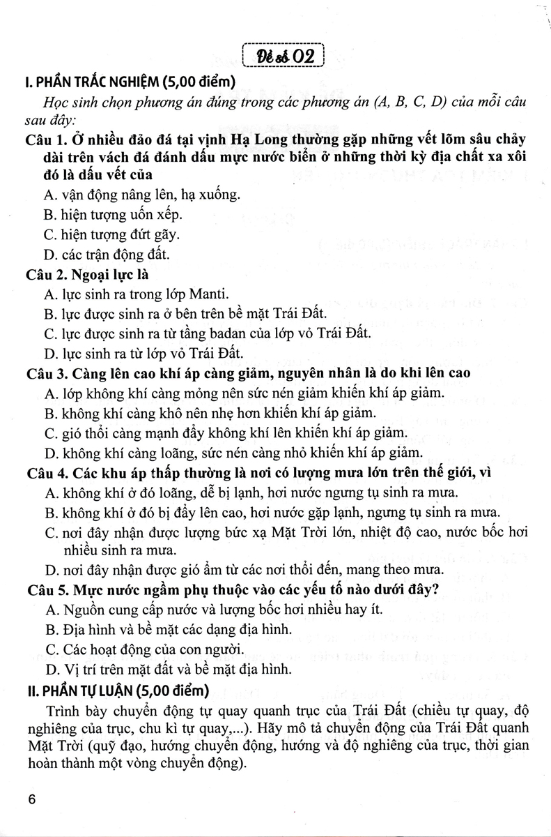 Sách tham khảo- Bộ Đề Kiểm Tra Địa Lí Lớp 10_HA