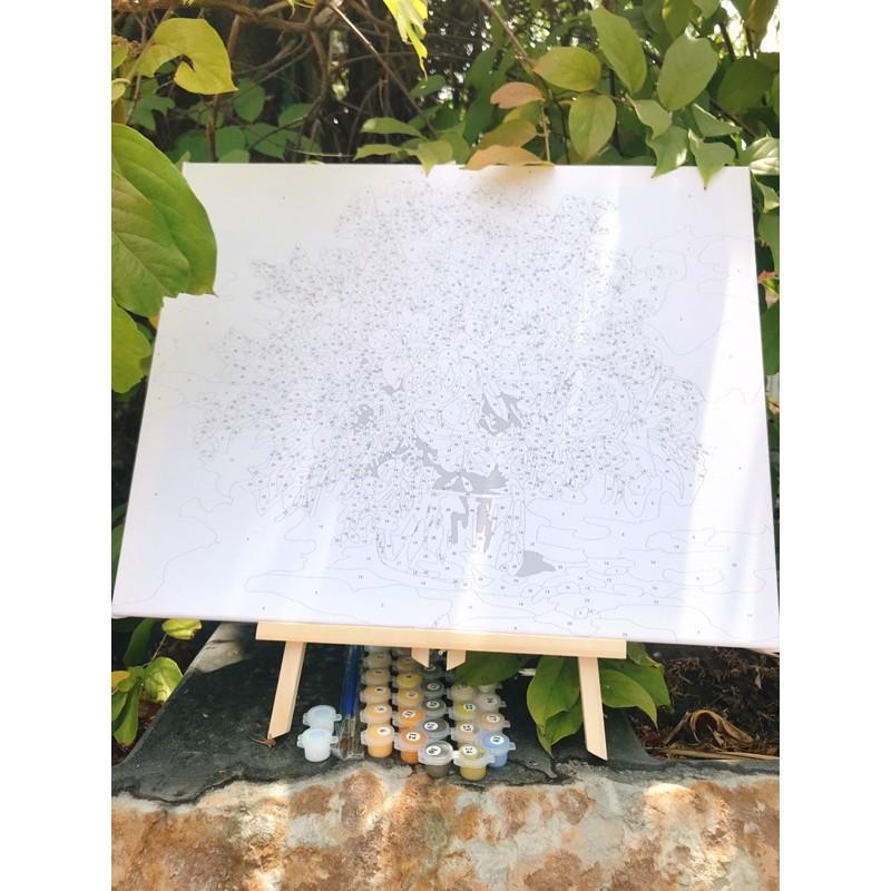 Giá vẽ tranh mini gỗ thông để bàn cao 50 cm