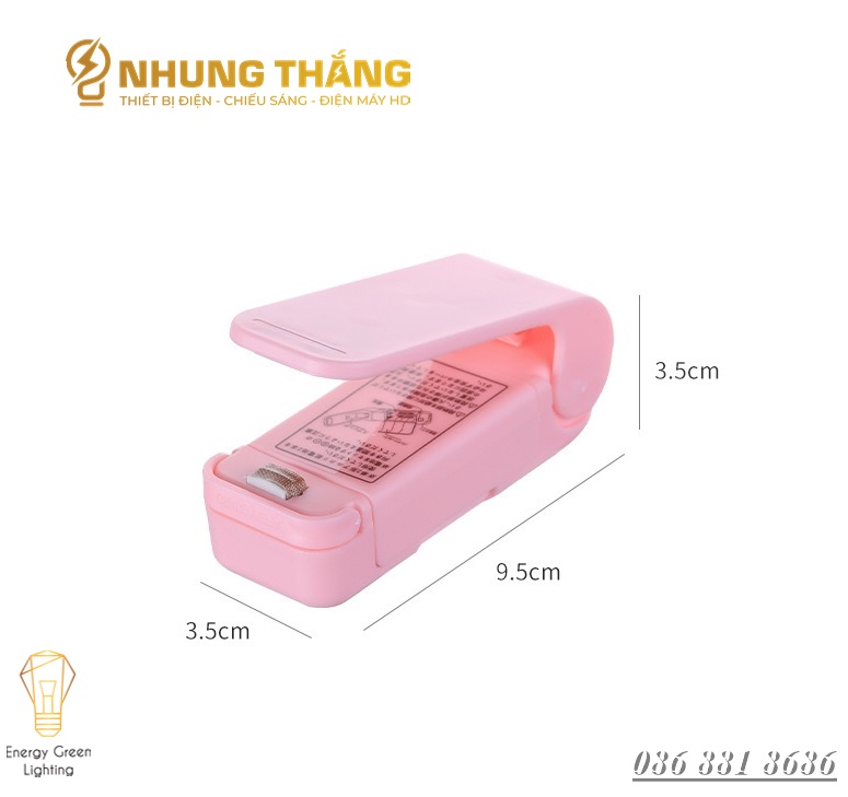 Máy Hàn Miệng Túi Thực Phẩm Mini - Kẹp Niêm Phong - Siêu Tiện Lợi - Màu Random - Có Video