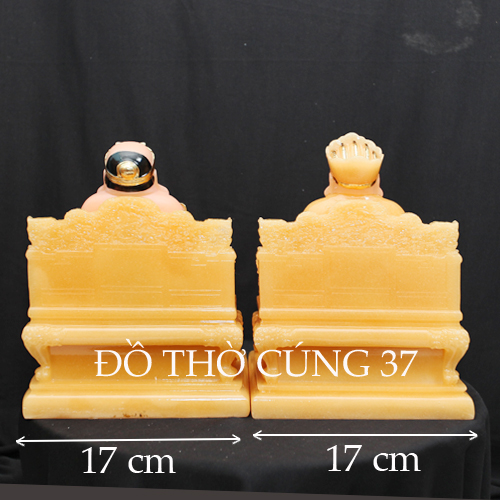 [ Cao 20 cm ] TƯỢNG THẦN TÀI  THỔ ĐỊA  MÀU VÀNG - ĐẾ TRÒN [ BỘT ĐÁ + COMPOSITE ]