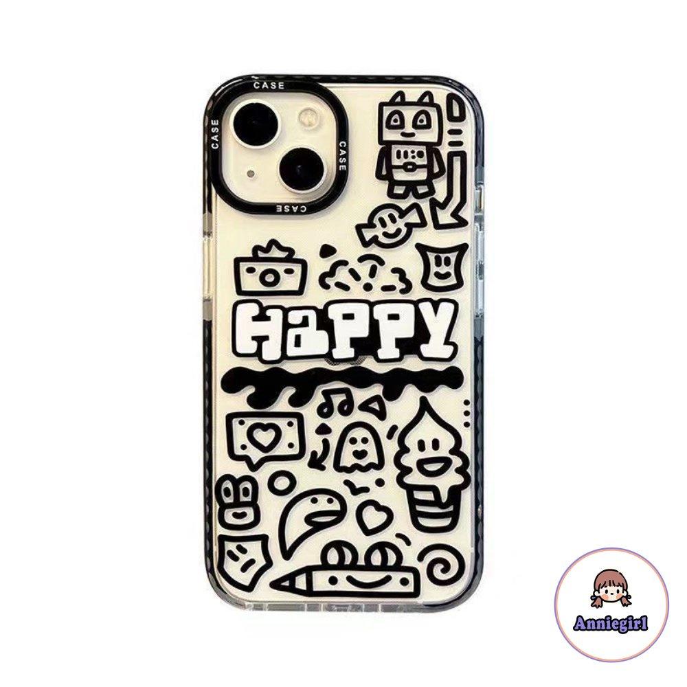 Ốp Điện Thoại TPU Mềm Màu Đen Bóng In Họa Tiết Graffiti Cho IPhone 11 14 Pro Max Ip 13 12 11 Pro Max 14 Pro Max