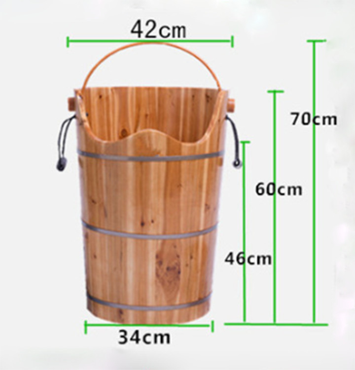 Bồn Xông Hơi Bằng Gỗ tự Nhiên - Tặng kèm Xà Phòng Khử Mùi Tanh