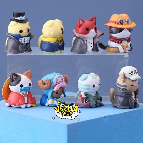 Mô hình One Piece - Mô hình Mèo Tsum Tsum Cosplay One Piece chibi dễ thương Luffy Zoro Sanji Ace Sabo Chopper Law Shanks