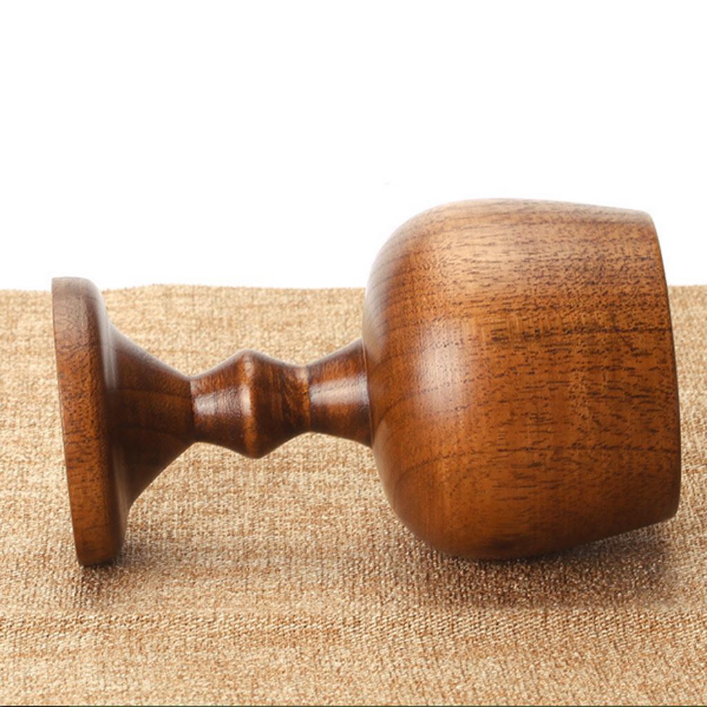 Natural Wooden Cup Handmade Coffee Tea Beer Juice Milk Mug Drink 7.5cmx13cm