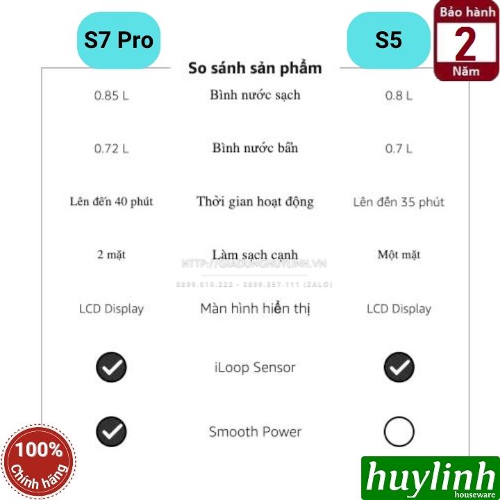 Máy hút bụi lau sàn khô và ướt thông minh Tineco Floor One S7 PRO - Bản quốc tế - dùng pin sạc 4000mah - 2 trong 1 - Hàng chính hãng