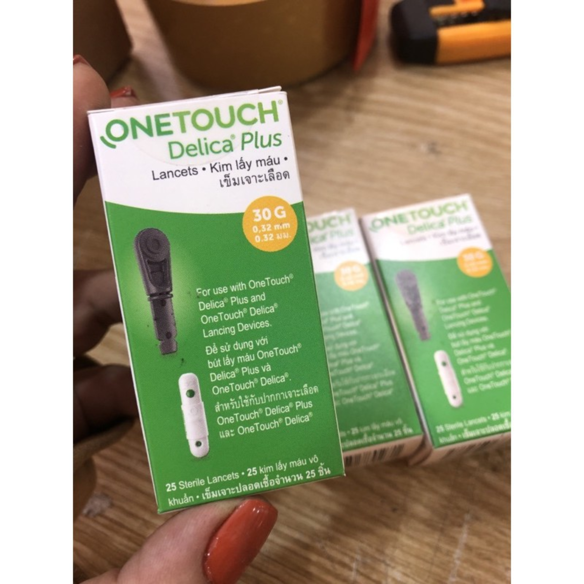 25 KIM ONETOUCH DELICA PLUS LANCETS - Kim lấy máy dùng cho bút thử đường huyết máy One Touch Ultra Plus Flex