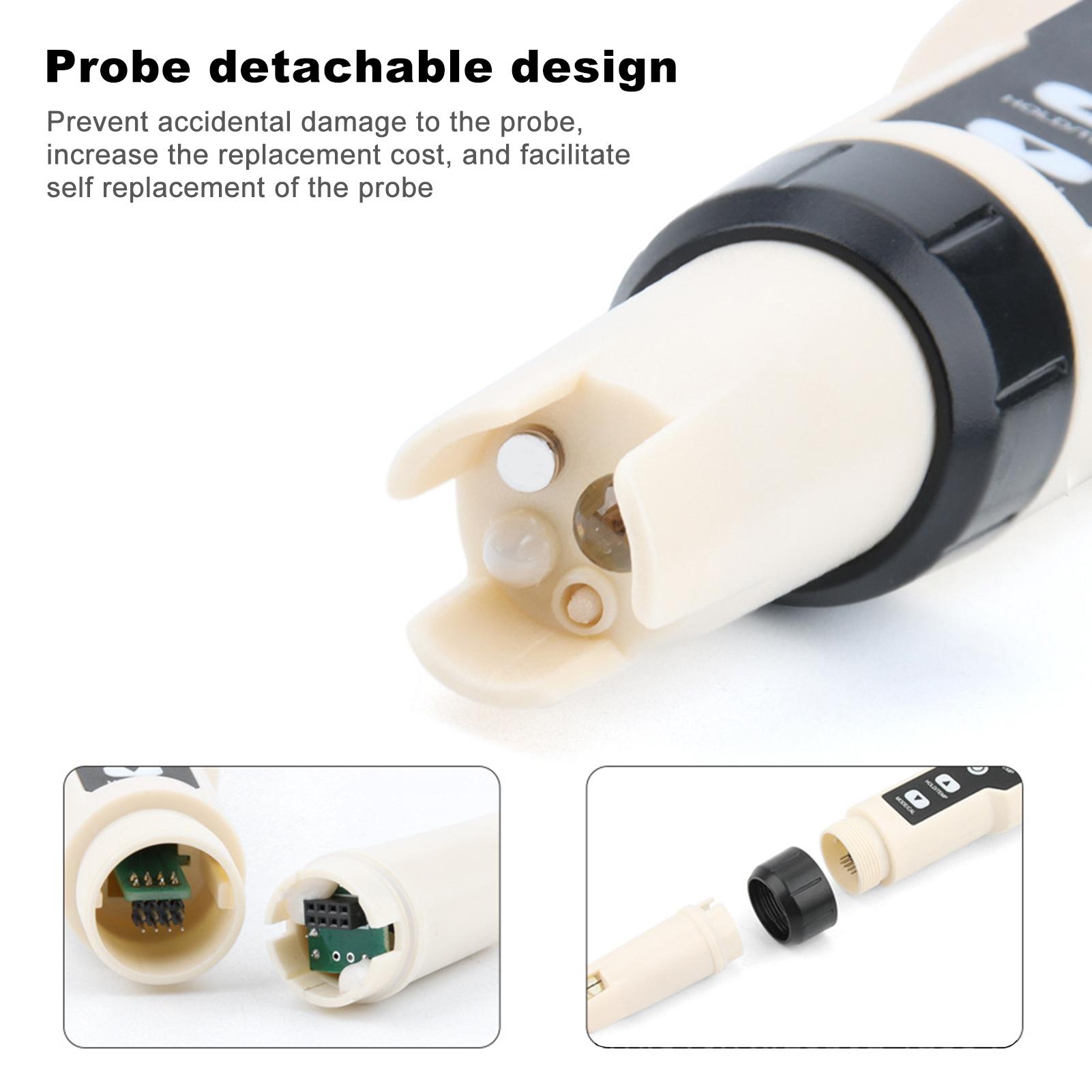 Digital pH Meter 4 in 1 PH ORP H2 Temperature Water Quality Monitor Tester