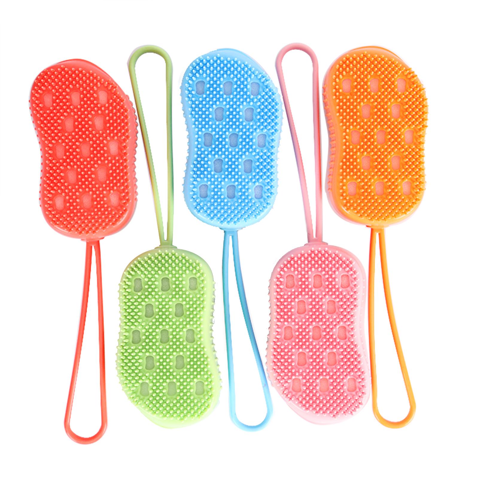 5 cái Bàn chải tắm bằng silicon với lông mềm trẻ em