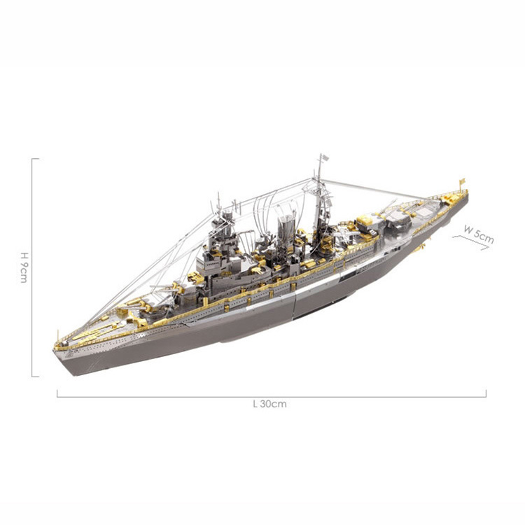 Mô hình thép 3D tự ráp tàu chiến Nagato Battleship