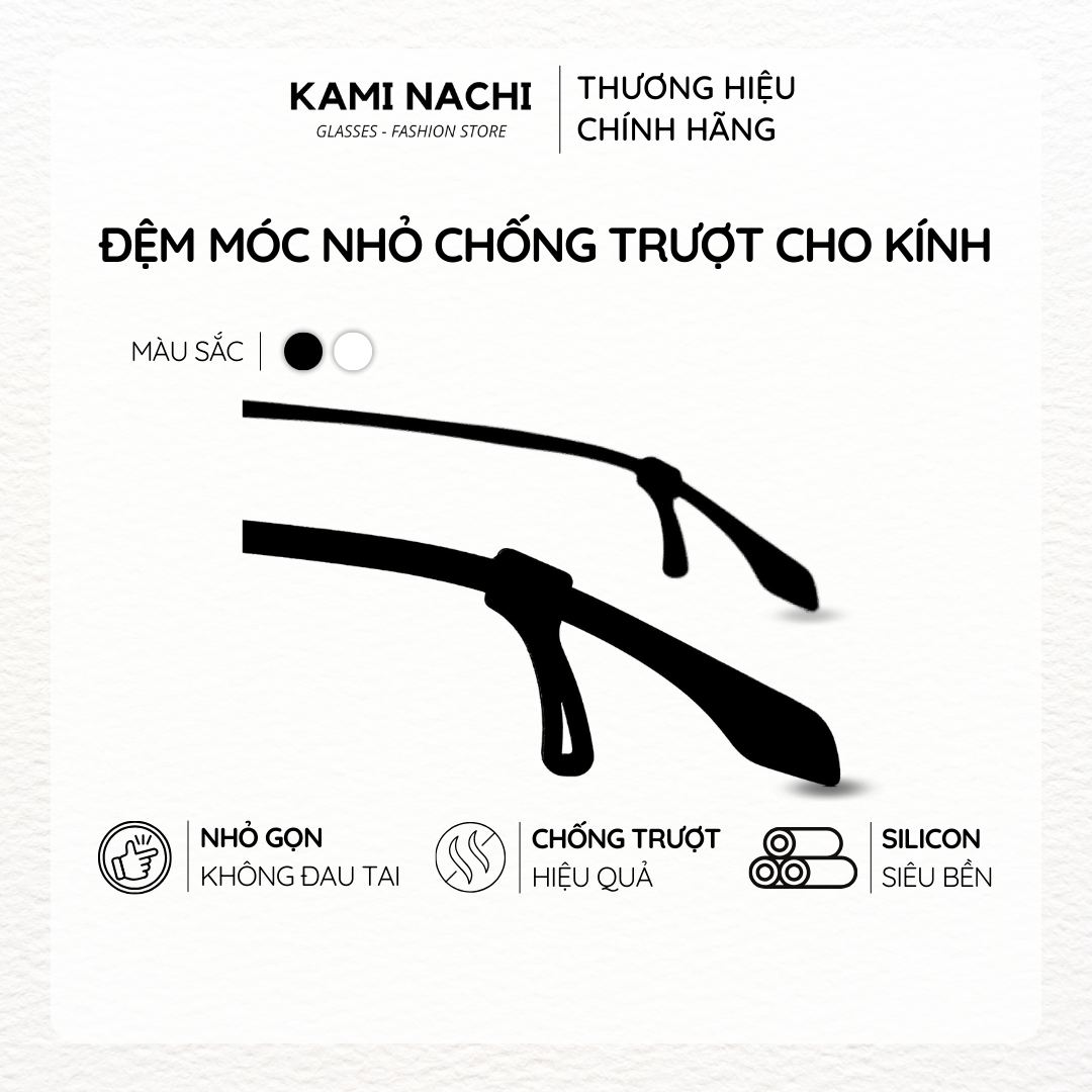 Đệm tai chống trượt cho kính, loại móc nhỏ gọn phiên bản mới KAMI NACHI