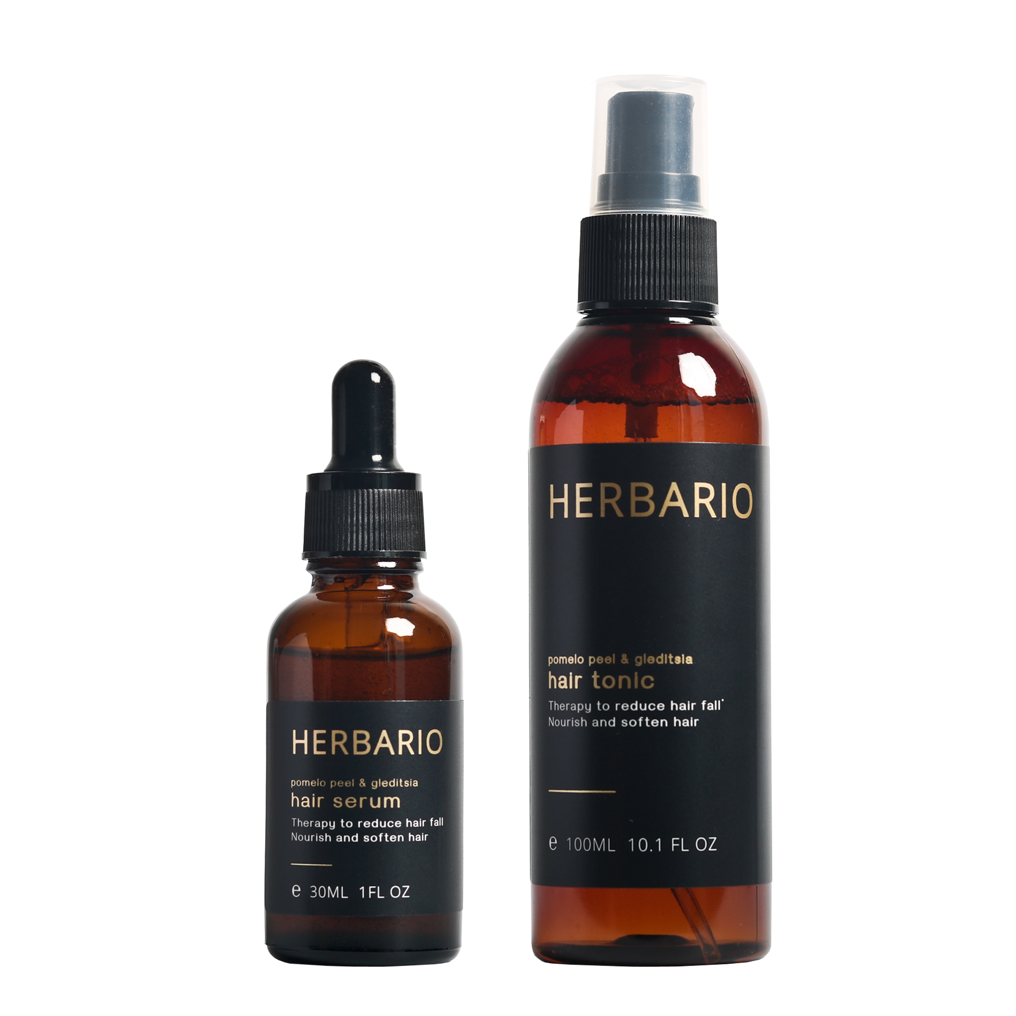 Nước dưỡng tóc Vỏ Bưởi &amp; Bồ Kết Herbario 100ml (pomelo peel &amp; gleditsia hair tonic) giúp giảm rụng tóc kích thích mọc tóc nhanh