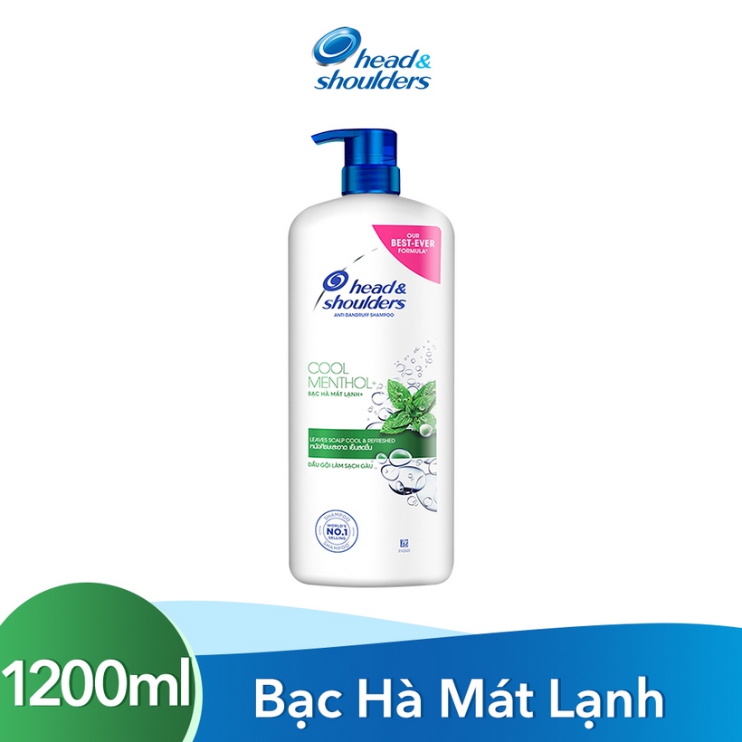 Dầu Gội Head &amp; Shoulders Bạc Hà Mát Lạnh (1200ml)