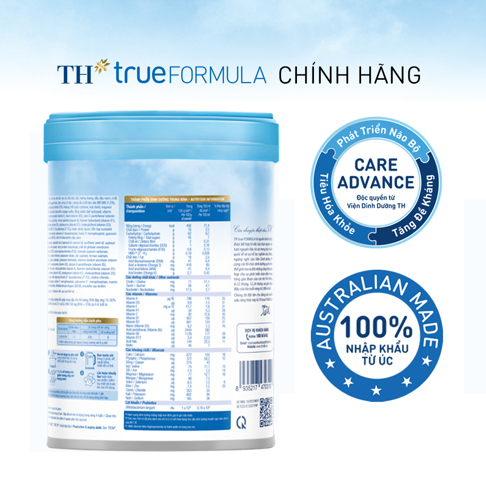 Combo 2 Sản phẩm dinh dưỡng công thức cho trẻ từ 2 đến 6 tuổi TH True Formula 4 800g