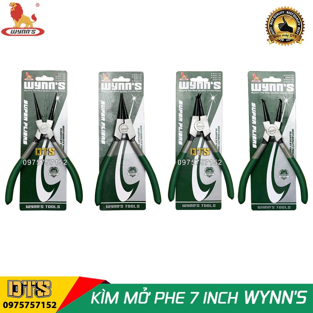 Kìm mở phe trong phe ngoài, mũi thẳng mũi cong công nghiệp WYNN'S 7 inch, kìm phanh thép Carbon cao cấp, kềm mở phe