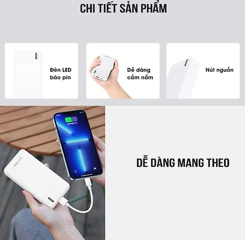 Pin dự phòng sạc nhanh Remax RPP-288 dung lượng 20000mAh - Hỗ trợ QC và PD 20W - Hàng nhập khẩu