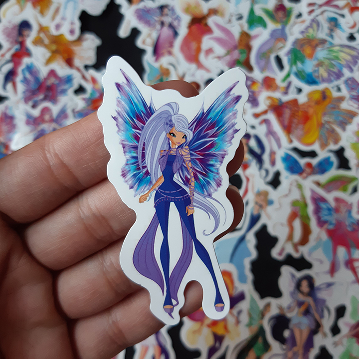 Bộ Sticker dán cao cấp chủ đề WINX CÔNG CHÚA PHÉP THUẬT - Dùng dán Xe, dán mũ bảo hiểm, dán Laptop...