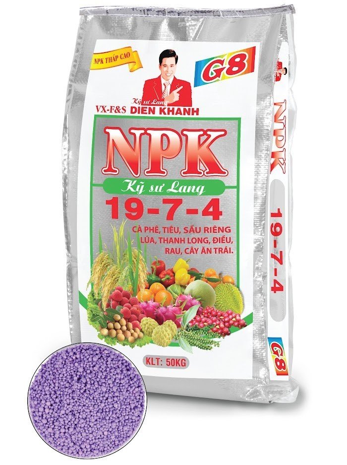 1kg Phân bón sinh học DienKhanh 19-7-4 Kích thích cây phát triển - Tăng độ phì nhiêu đất