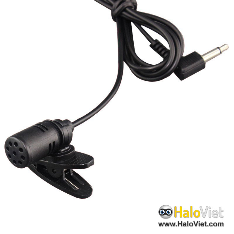 Mic Thu Âm Chân 3.5mm Dành Cho Điện Thoại, Máy Quay, Máy Trợ Giảng Earldom E38 Kèm Jack Tai Nghe 3.5mm - Hàng Chính Hãng