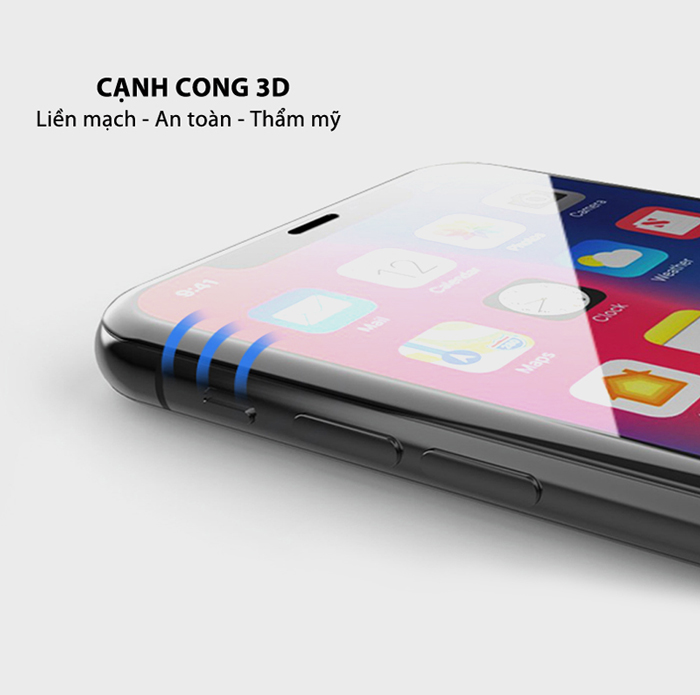 Dán cường lực iPhone 11 Pro Max Full 3D MIPOW KING BULL -hàng chính hãng