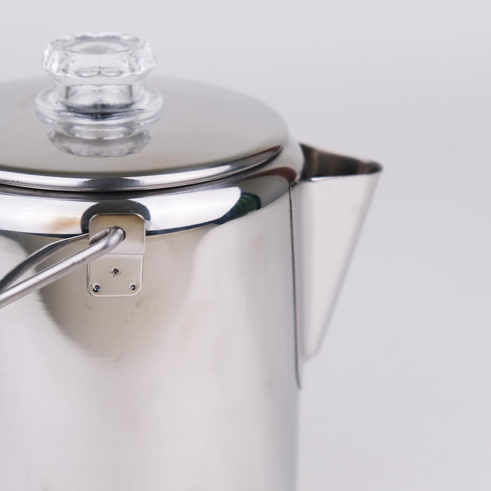 Coffee Percolator Camping, Durable Stainless Steel Campfire Coffee Brewer  Top, Camping Coffee Pot for Outdoor Brew Coffee Stovetop