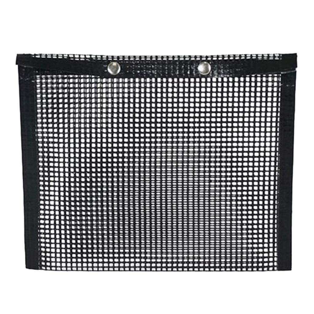 2pcs Heat Resistance BBQ Grill Mesh Bag Non-stick Mesh Grilling Bag Black S & M