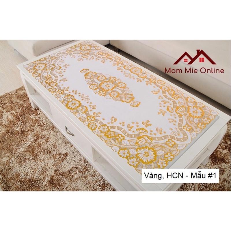 (Đủ size) khăn trải bàn nhựa hoa văn nhập nổi 3d đủ size ảnh thật