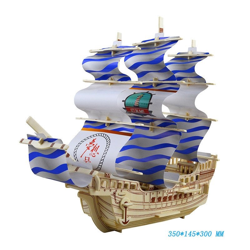 Đồ chơi lắp ráp gỗ 3D Mô hình Thuyền buồm Dream Ship WP-204