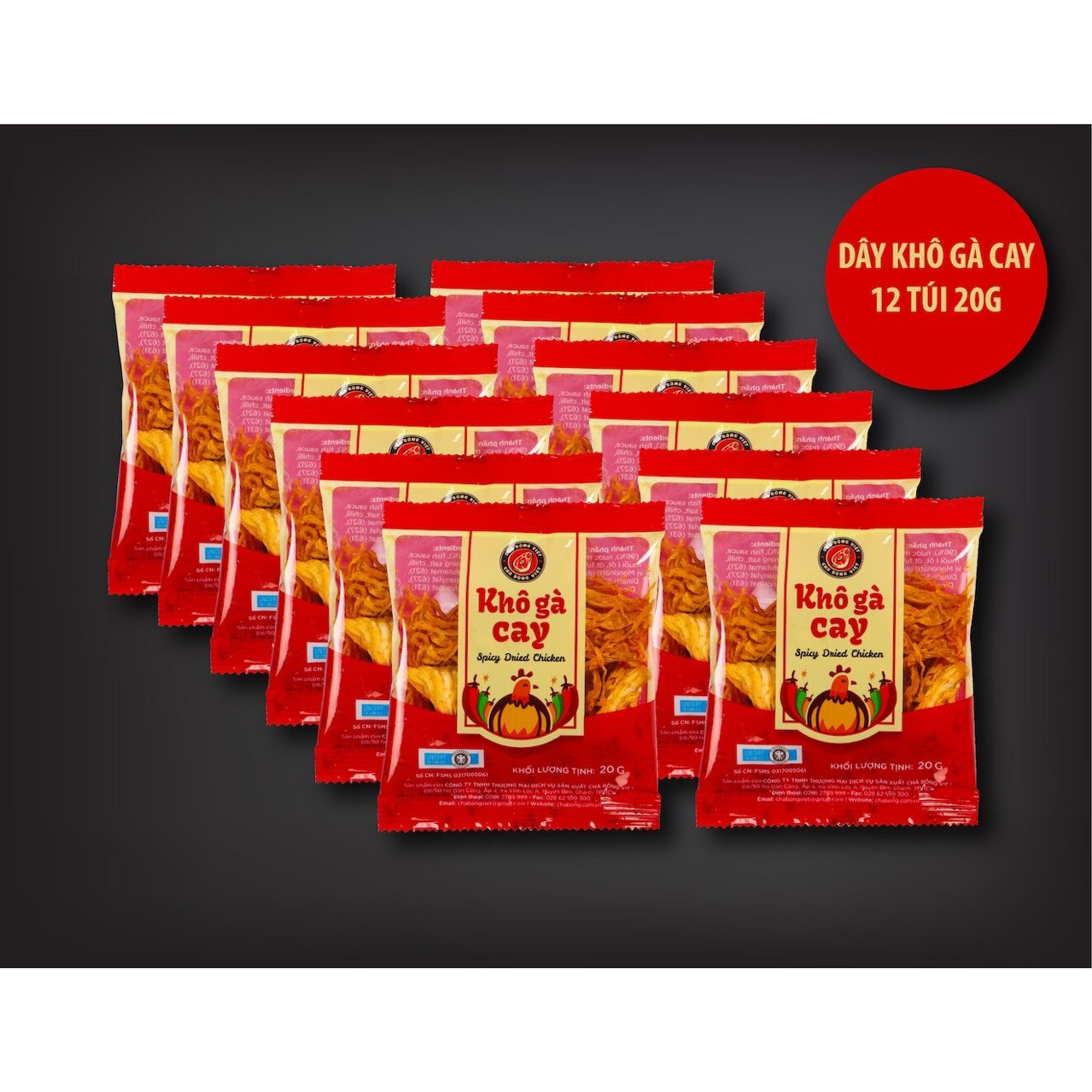 Khô gà cay - Chà Bông Việt 20g