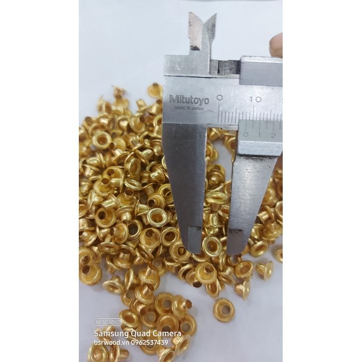 Khoen ore 3mm Khuy mắt cáo đóng bạt, bấm bạt, bấm túi giấy Bằng sắt xi Túi 100 cái