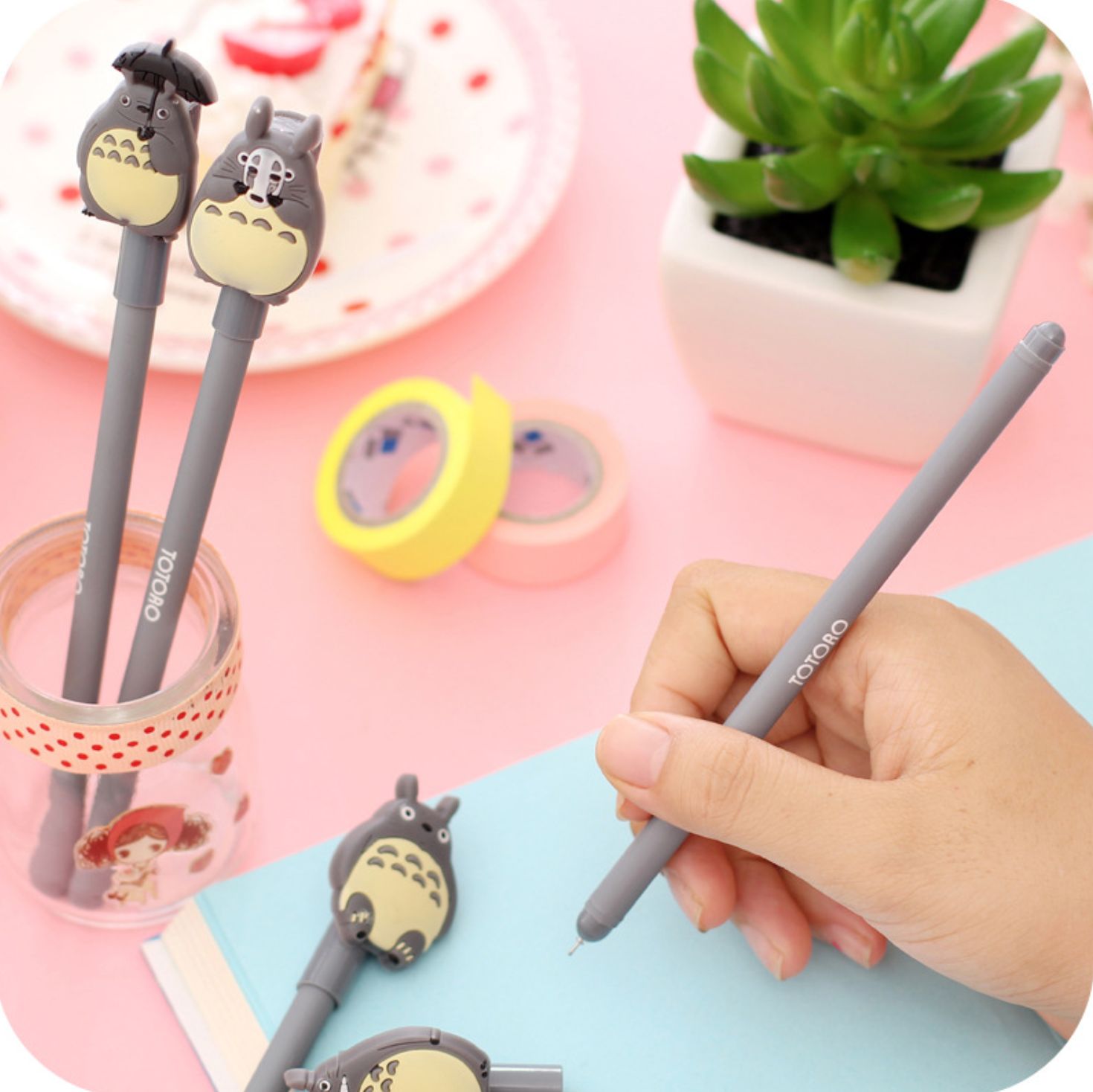 [COMBO 3 Chiếc] Bút Bi Nước TOTORO Siêu Dễ Thương - Bút Bi Nước Mực Đen TOTORO