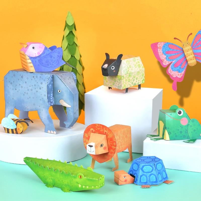 Giấy gấp Origami Thủ Công Các Con Vật Mideer ORIGAMI PAPER ANIMALS, Đồ Chơi Thủ Công Cho bé