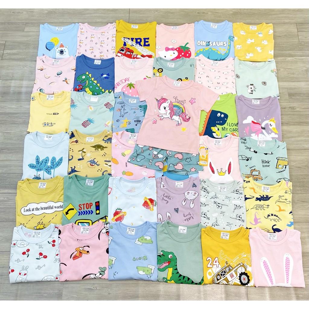 Bộ Cộc Tay Cho Bé Bộ Quảng Châu Xuất Hàn Cộc Tay Cho Bé Trai Bé Gái Chất Siêu Mềm Mịn Thoáng Mát