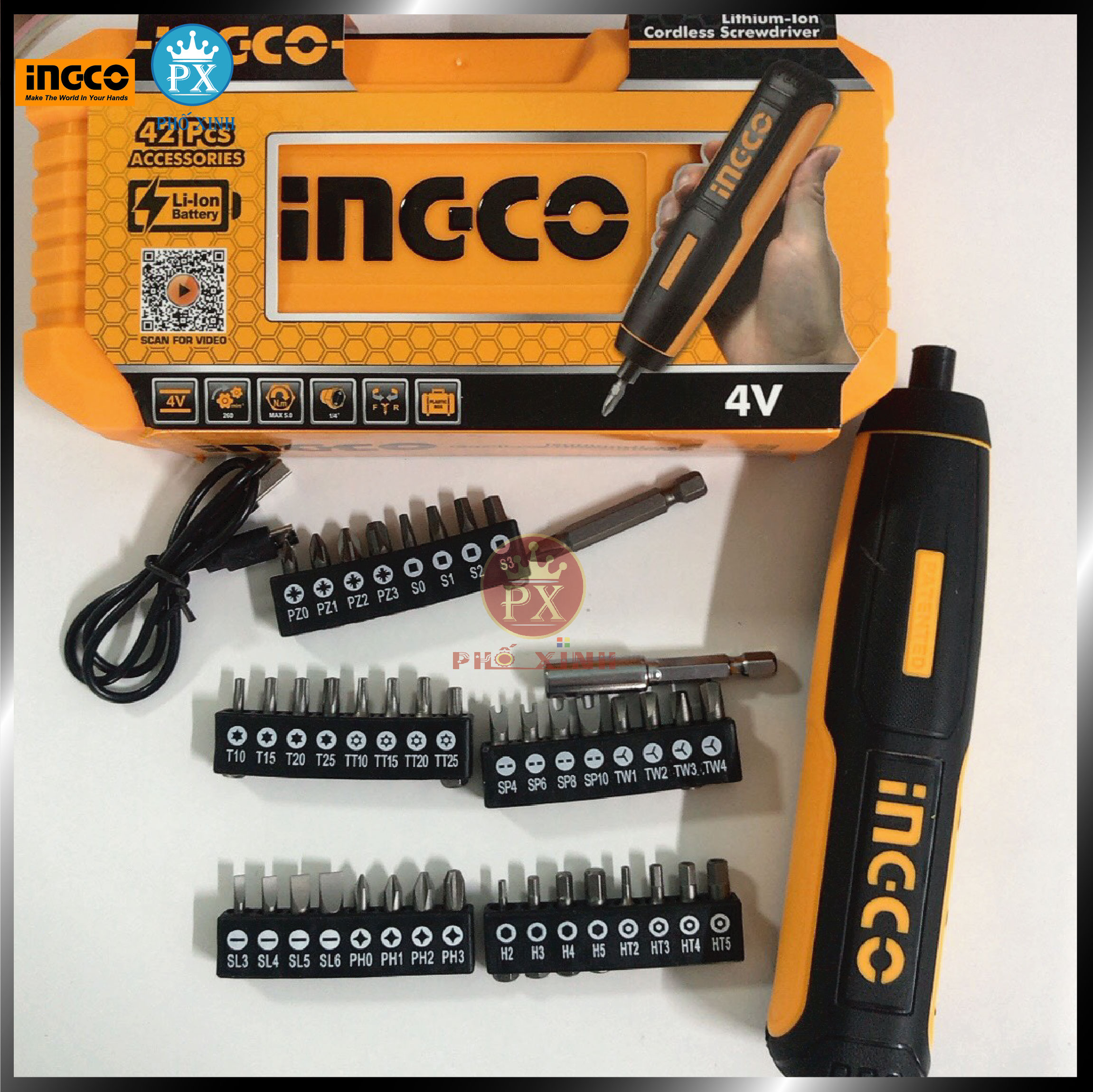 Máy bắn vít mini dùng pin 4v INGCO CSDLI0403