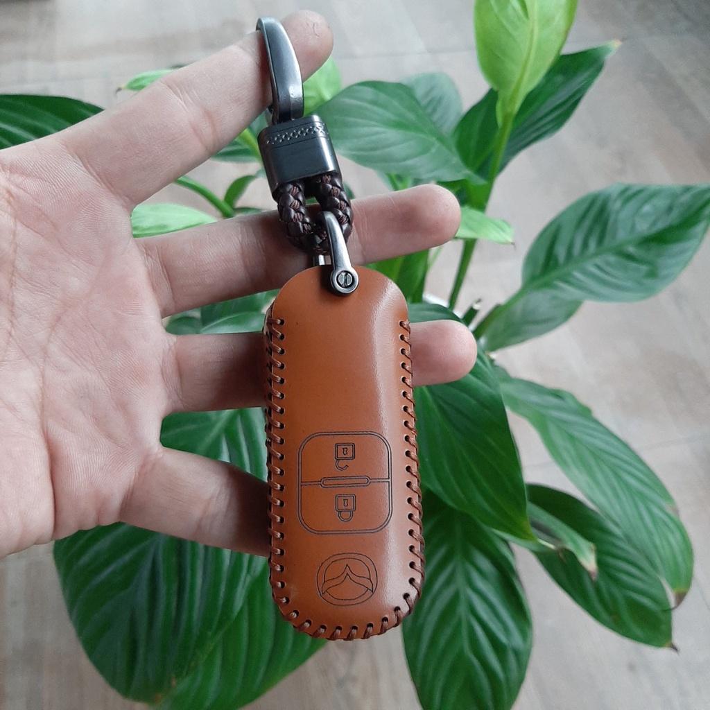 Bao Da Chìa Khóa Mazda 2,3,6,CX5 . Da Bò Nhập Khẩu ITALIA, Khắc Tên + Số ĐT Chủ Xe. Bảo hành da 2 năm