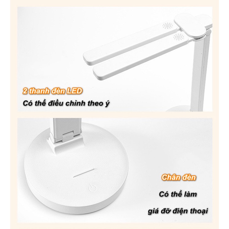 Đèn Để Bàn Học Tập Làm Việc Bảo Vệ Mắt 3 Cấp Độ Sáng WhitePowell