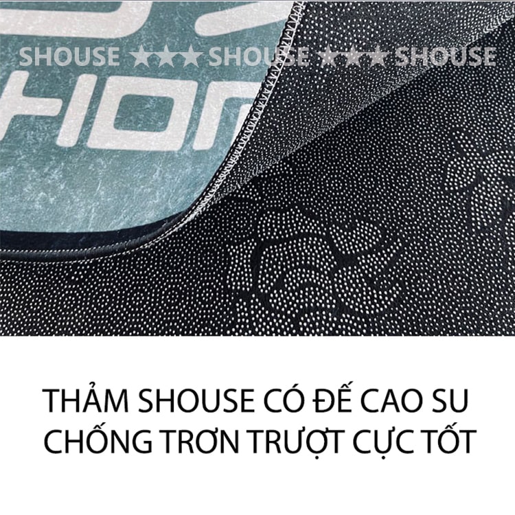 Thảm Chùi Chân Lau Chân trải sàn TCS SHOUSE phòng khách phòng tắm cao cấp giá rẻ 3d chống trượt hình thú đế cao su hút nước