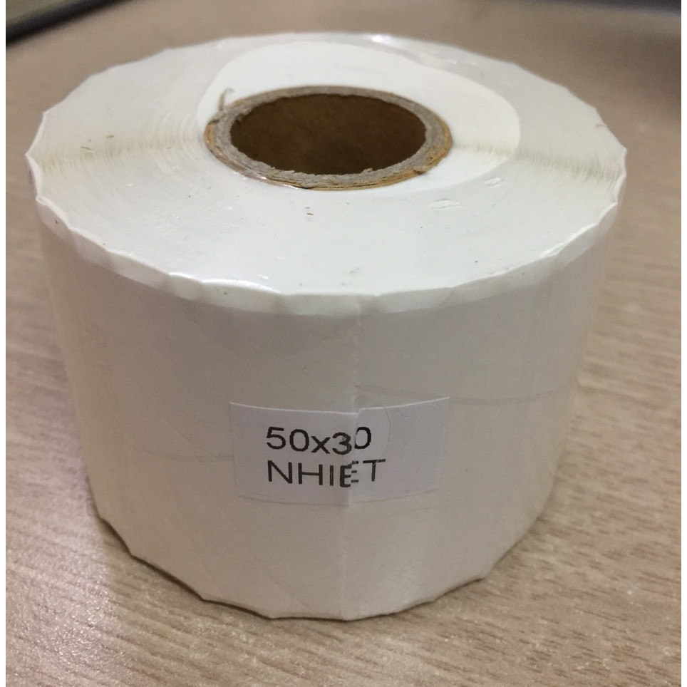 Giấy in tem mã vạch 50x30mm - Tem Decal Nhiệt