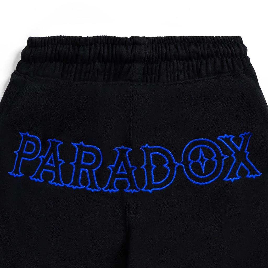 Quần short Paradox FRINGY LOGO SHORTS - Black