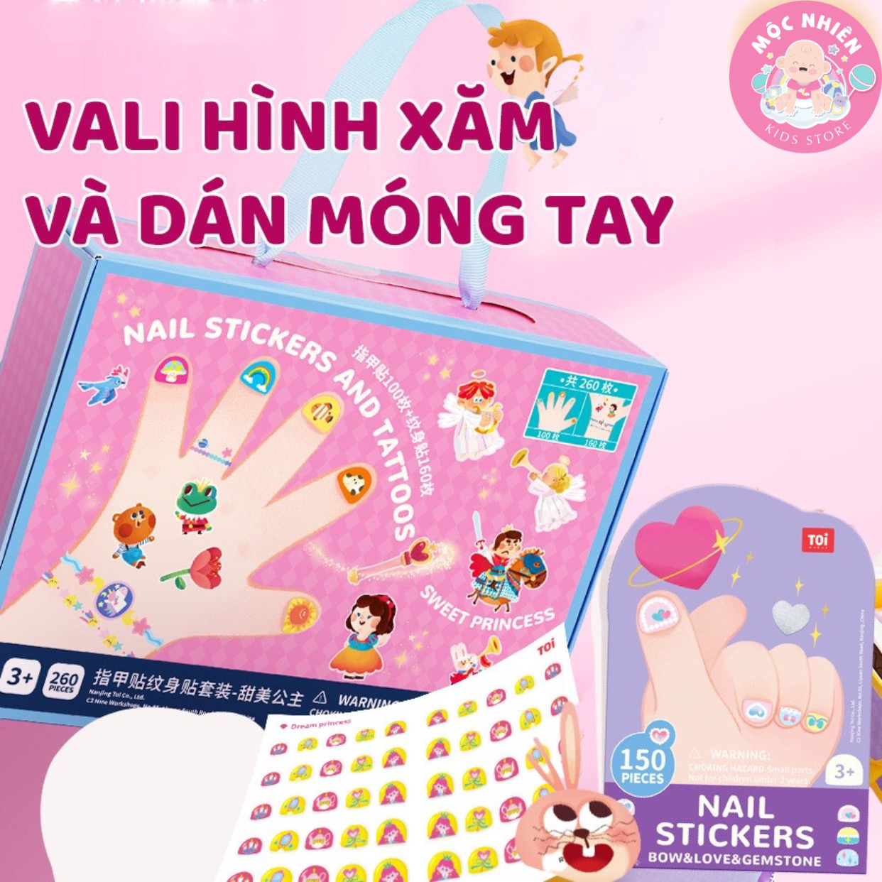 Đồ chơi Dán Móng Tay và Hình Xăm Nail Stickers and Tatoos Chính hãng TOI - Dành cho bé từ 3 tuổi