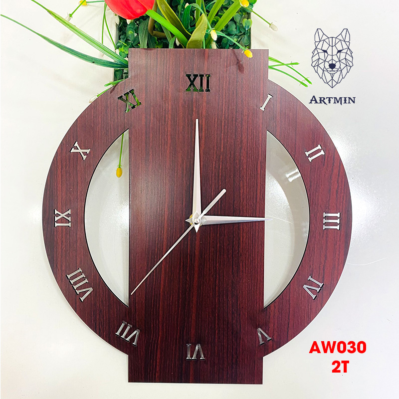 AW030 - Đồng Hồ Gỗ Decor Trang Trí Nhà Cửa – Đồng Hồ Treo Tường Được Yêu Thích