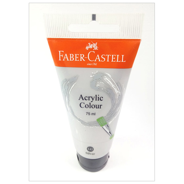 Tuýp màu vẽ ACRYLIC 75ML SILVER Faber 187511