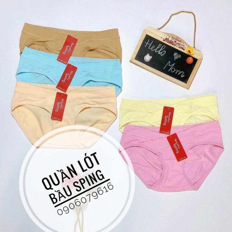 Quần Lót Bầu Cạp Chéo Cotton Spring