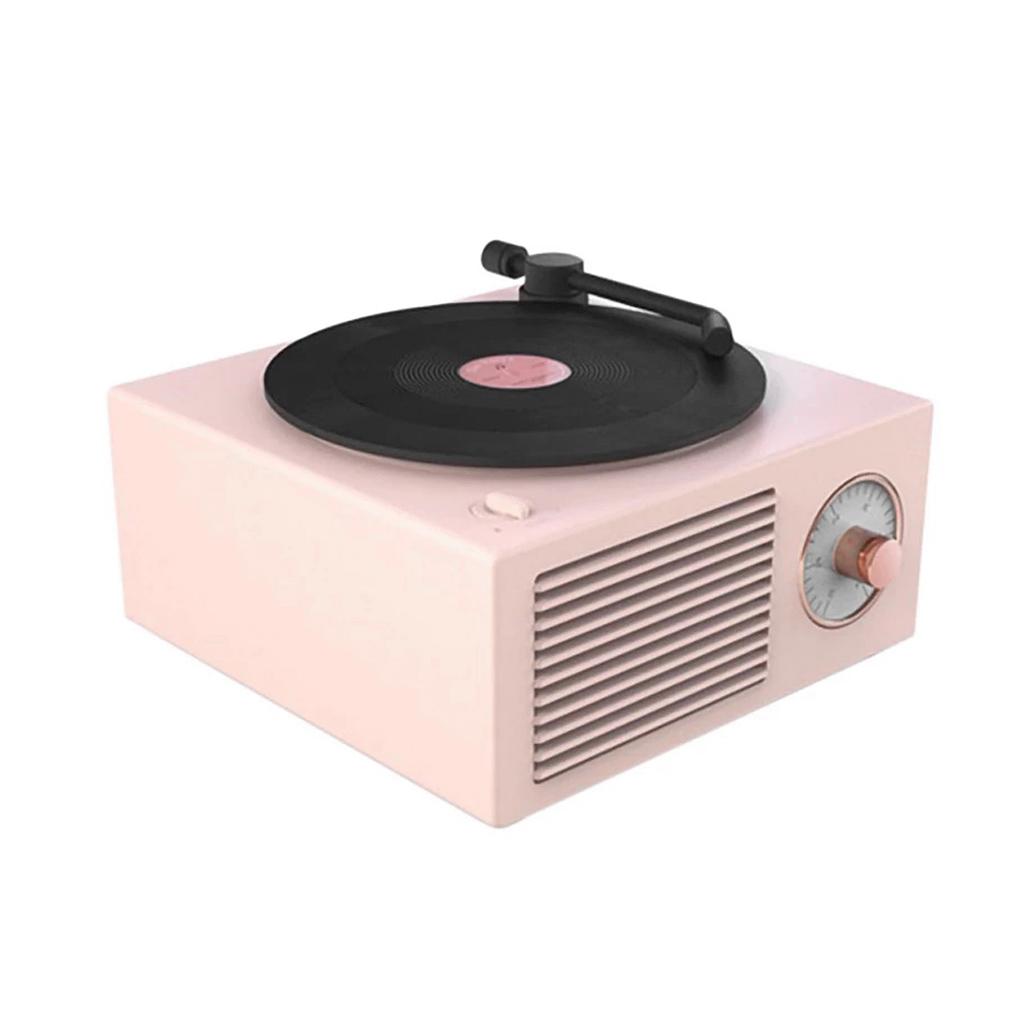 Loa bàn xoay USB V5.0 Vinyl Record Player tương thích với Bluetooth Loa di động cổ điển âm thanh nổi Color: Pink