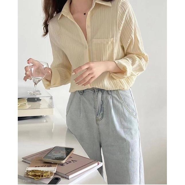 ÁO SƠ MI GÂN FORM RỘNG