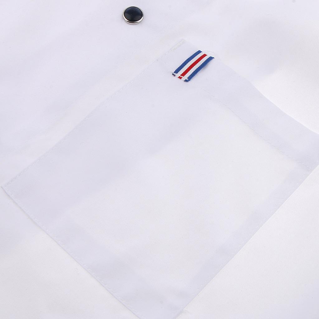 2pcs Womens Mens Chef Jackets Coat Short Sleeves Shirt Kitchen Uniforms